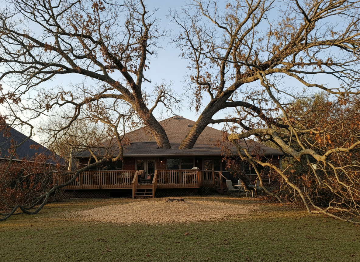 After tree service in Lake Charles